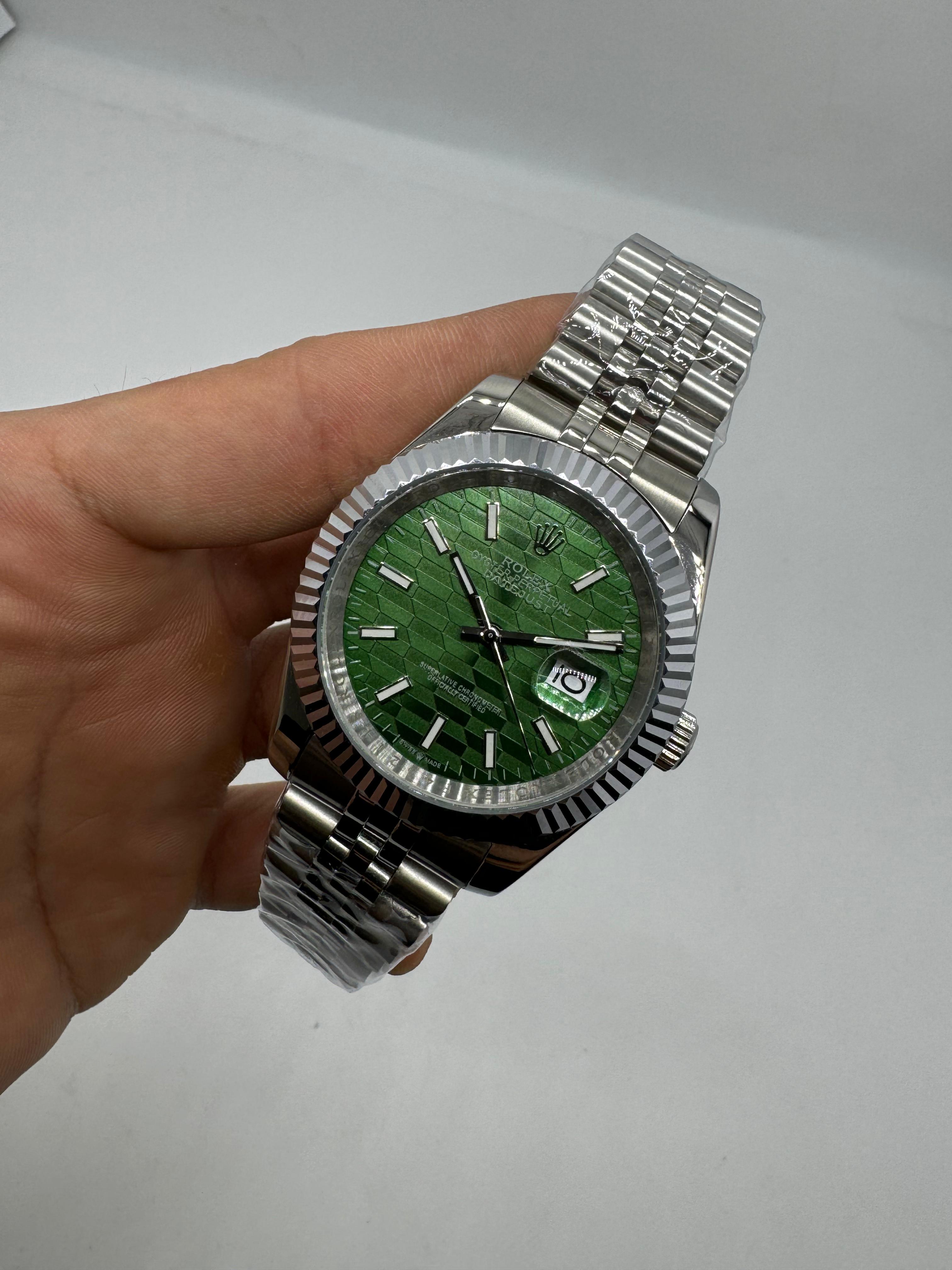 Rolex Datejust Texturizada Esfera Verde