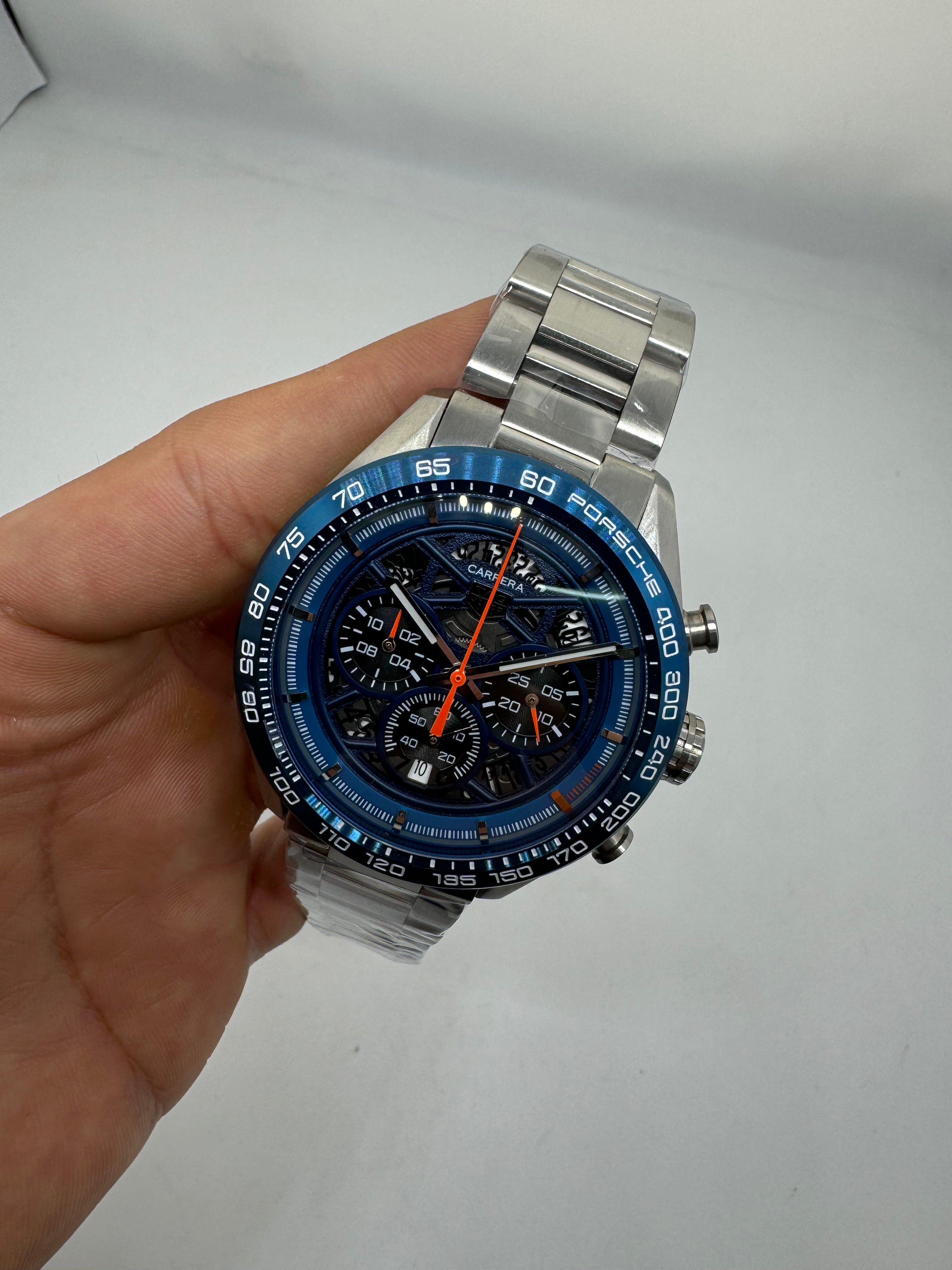 TAG Heuer Carrera Porsche Chronograph Azul Skeleton