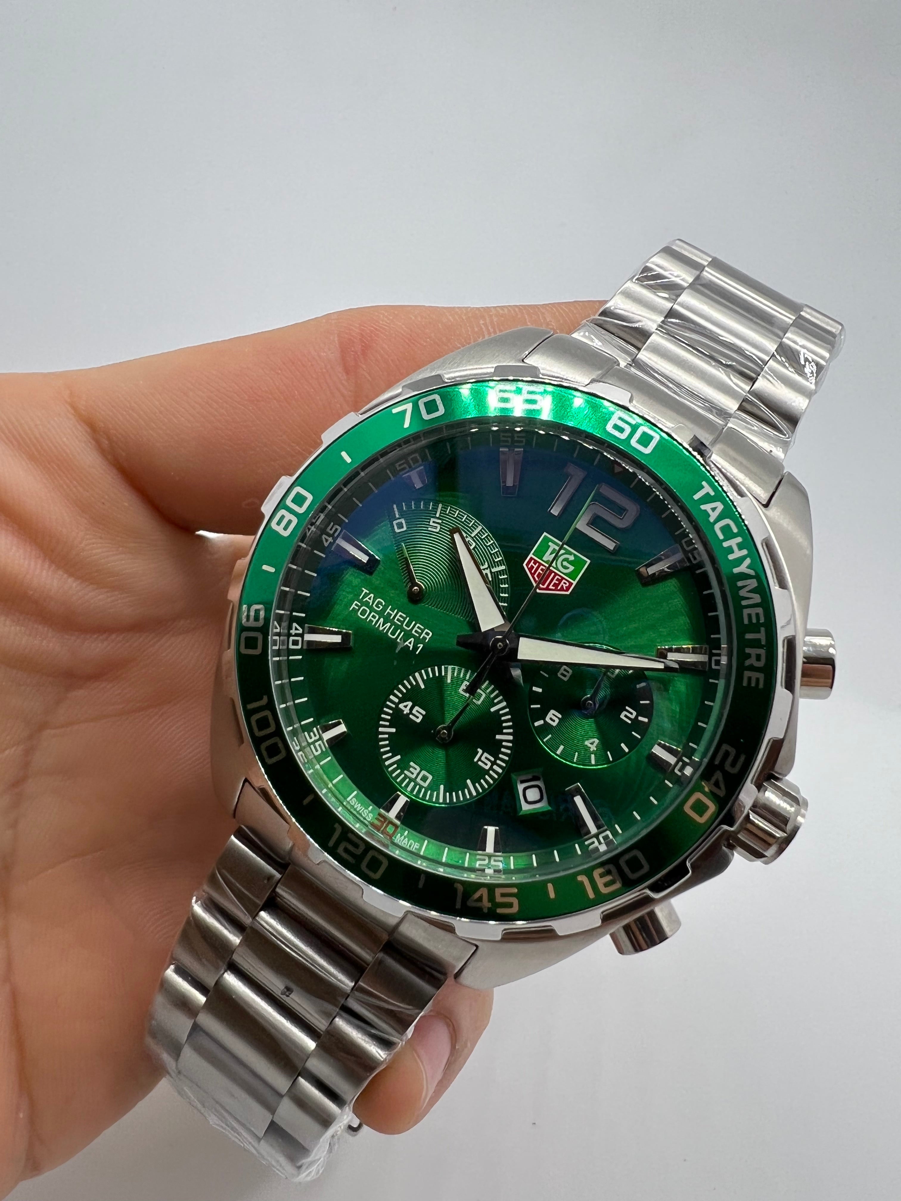 TAG Heuer Formula 1 Chronograph Emerald Green Sunray Dial