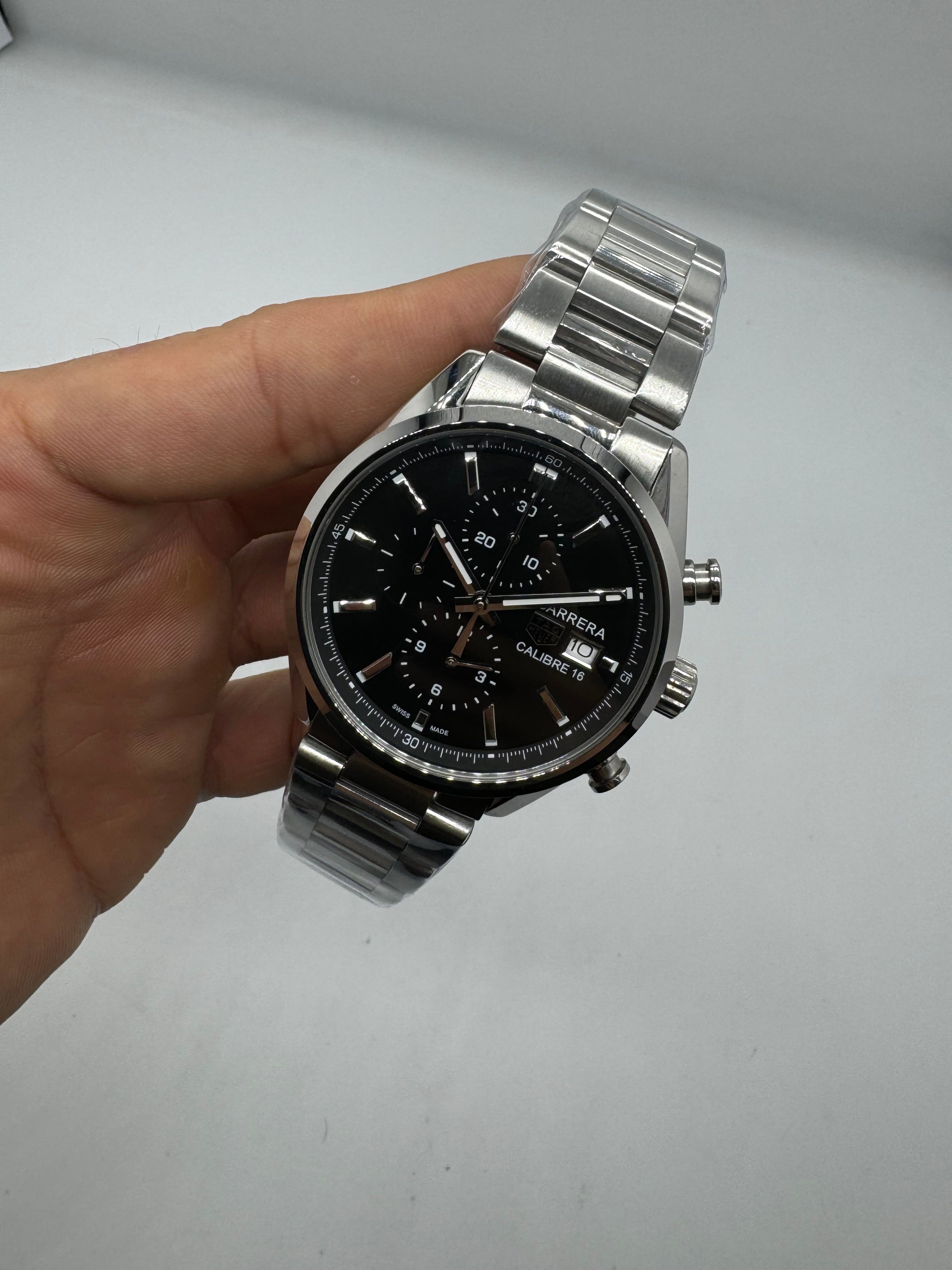 TAG Heuer Carrera Calibre 16 Automatic Chronograph Black Dial