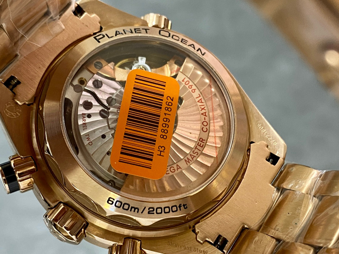 Omega Seamaster Planet Ocean Chronograph 600M 18K Sedna Gold Ref. 215.60.46.51.01.001 — Omega