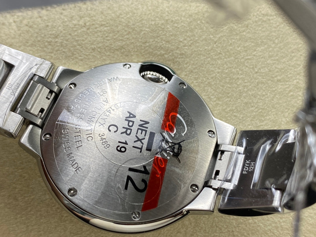 Cartier Ballon Bleu de Cartier 33mm Automatic (acero, esfera rosada / salmón) — Cartier