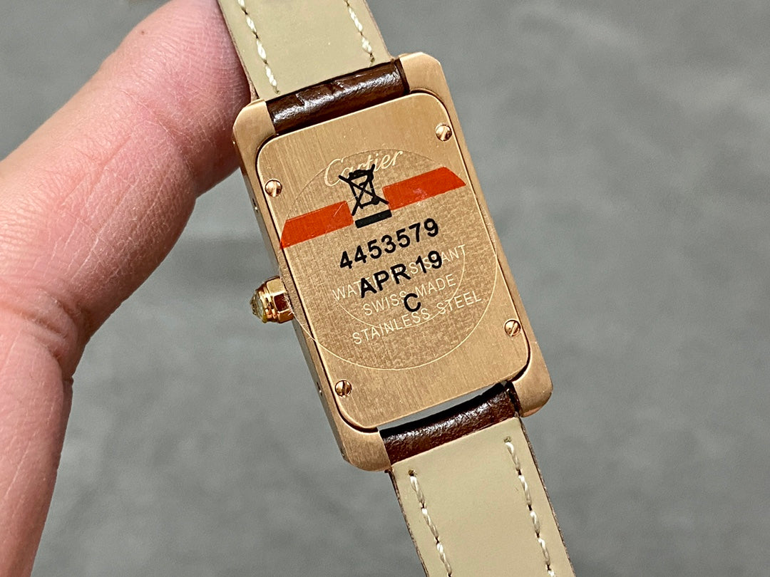 Cartier Tank Américaine (oro rosa con diamantes) — Cartier