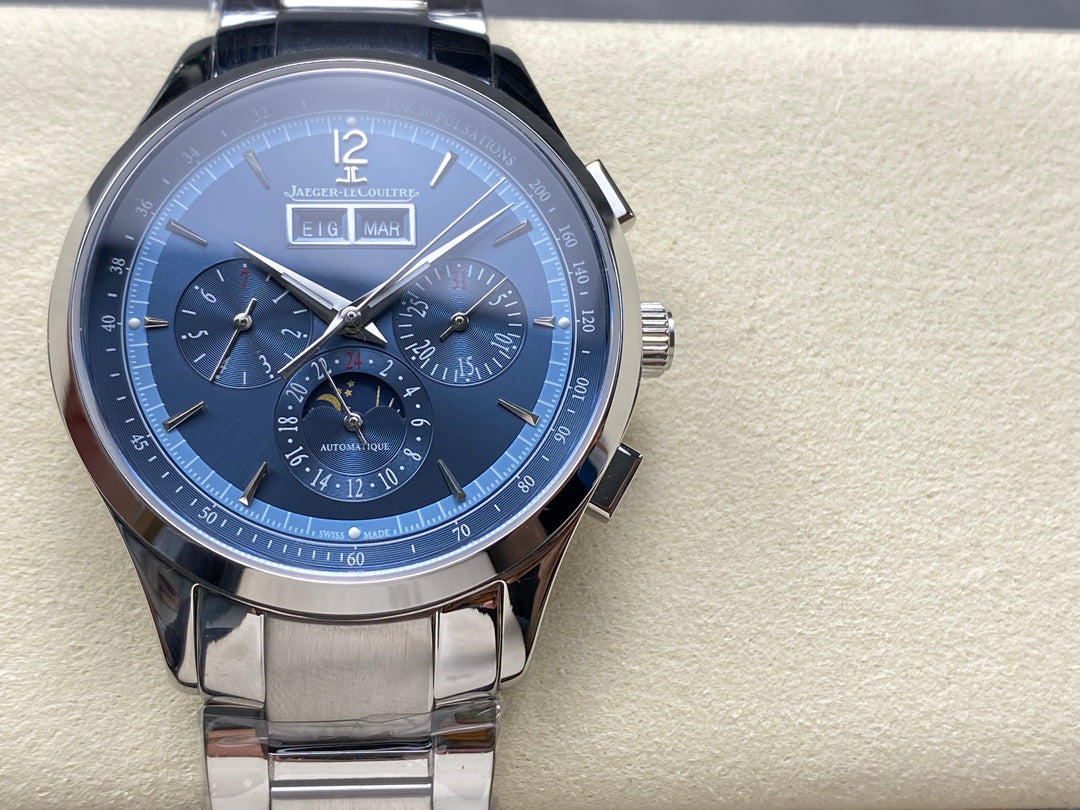 Jaeger-LeCoultre Master Control Chronograph Calendar (acero, esfera azul)
